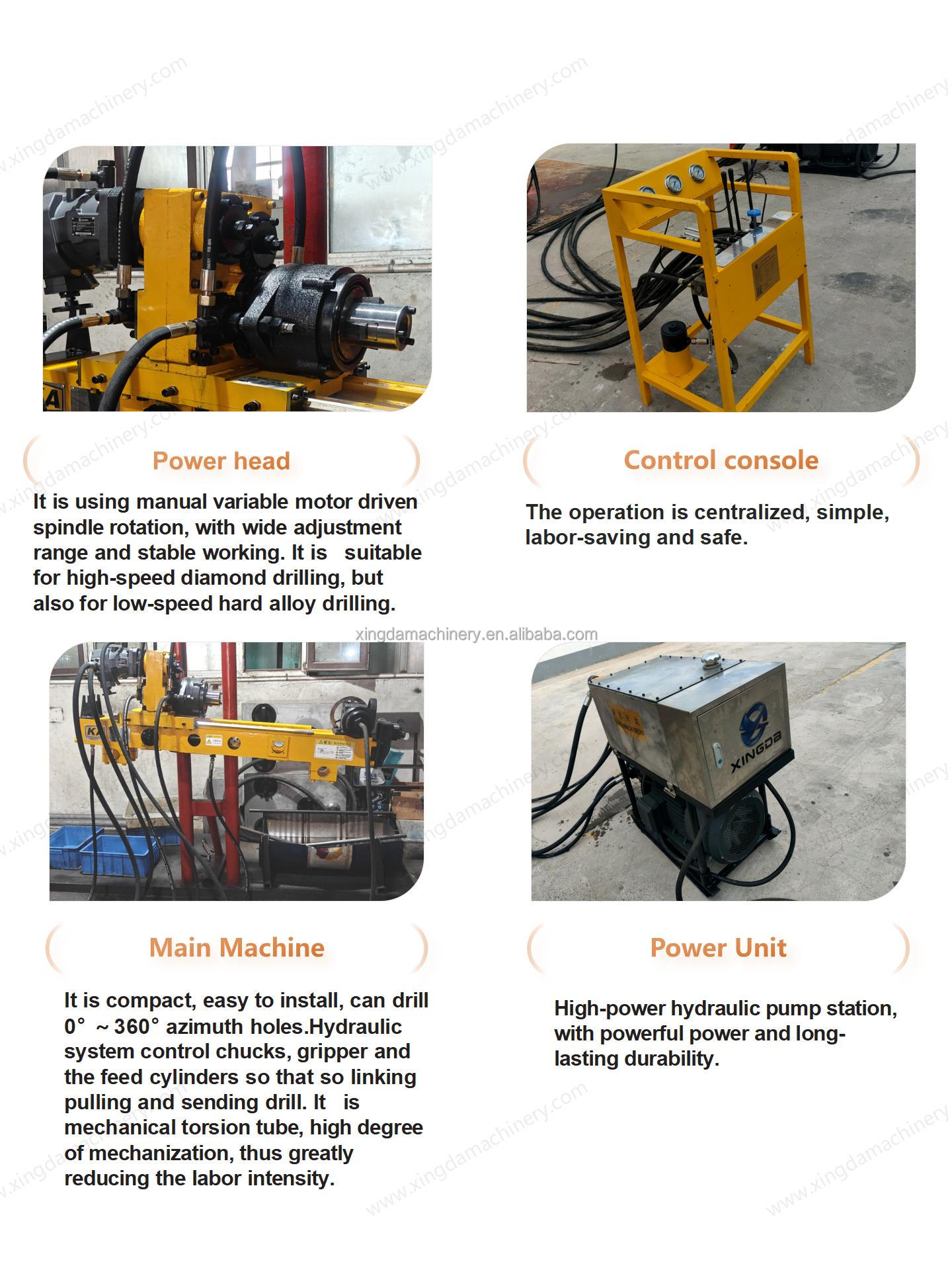 KY-200 BQ 200m Portable Hydraulic Underground Core Drilling Rig