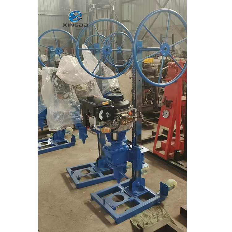 25m Small One Man Operate Portable Diesel Engine Core Drilling Rig