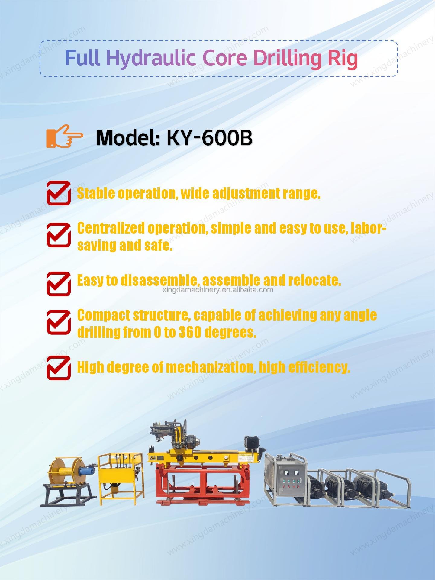 KY600B Hot Sales Portable Underground Drill Rigs For 600m Deep Geological Exploration