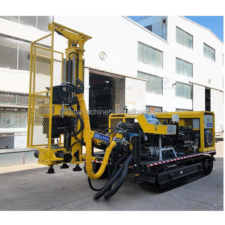 Steel Crawler Remote Control Walking 600m Hydraulic Tunnel Rock Core Sampling Machine